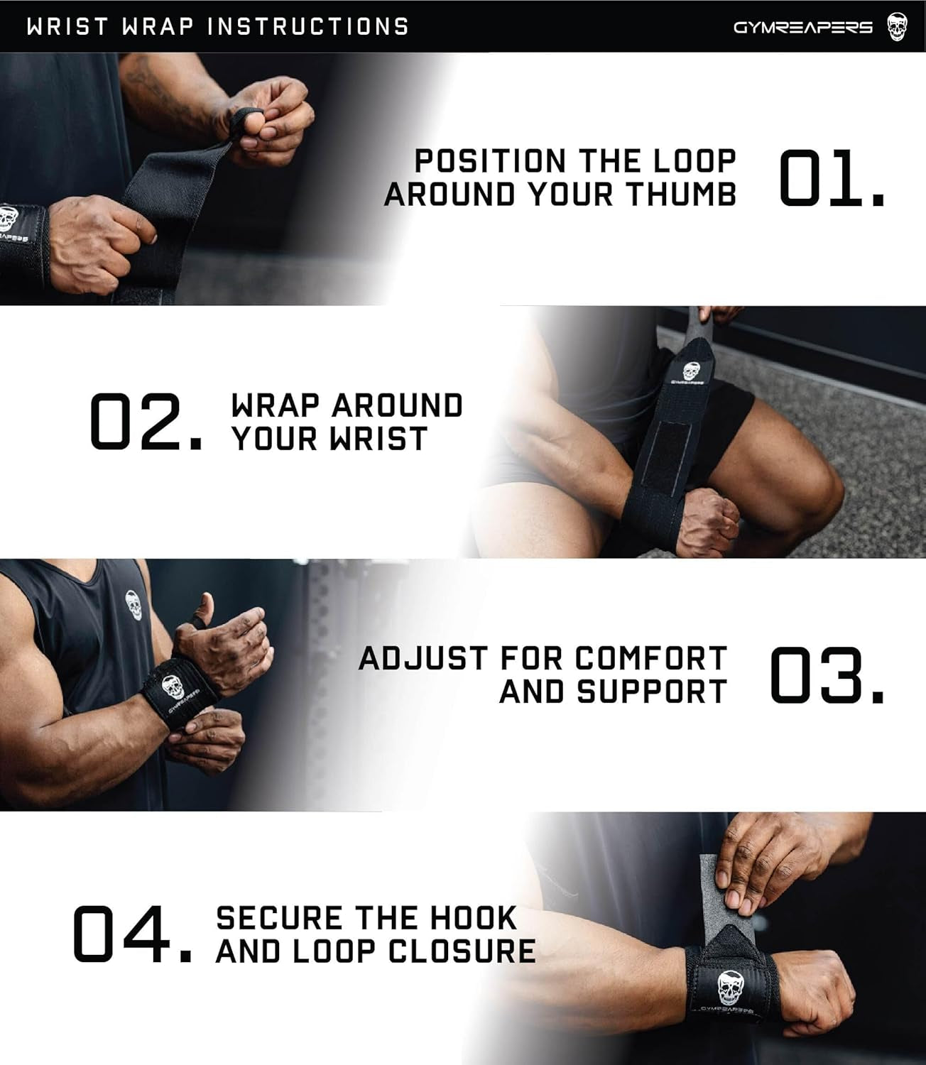 Weightlifting Wrist Wraps (IPF Approved) 18" Professional Quality Wrist Support with Heavy Duty Thumb Loop - Best Wrap for Powerlifting Competition, Strength Training, Bodybuilding.