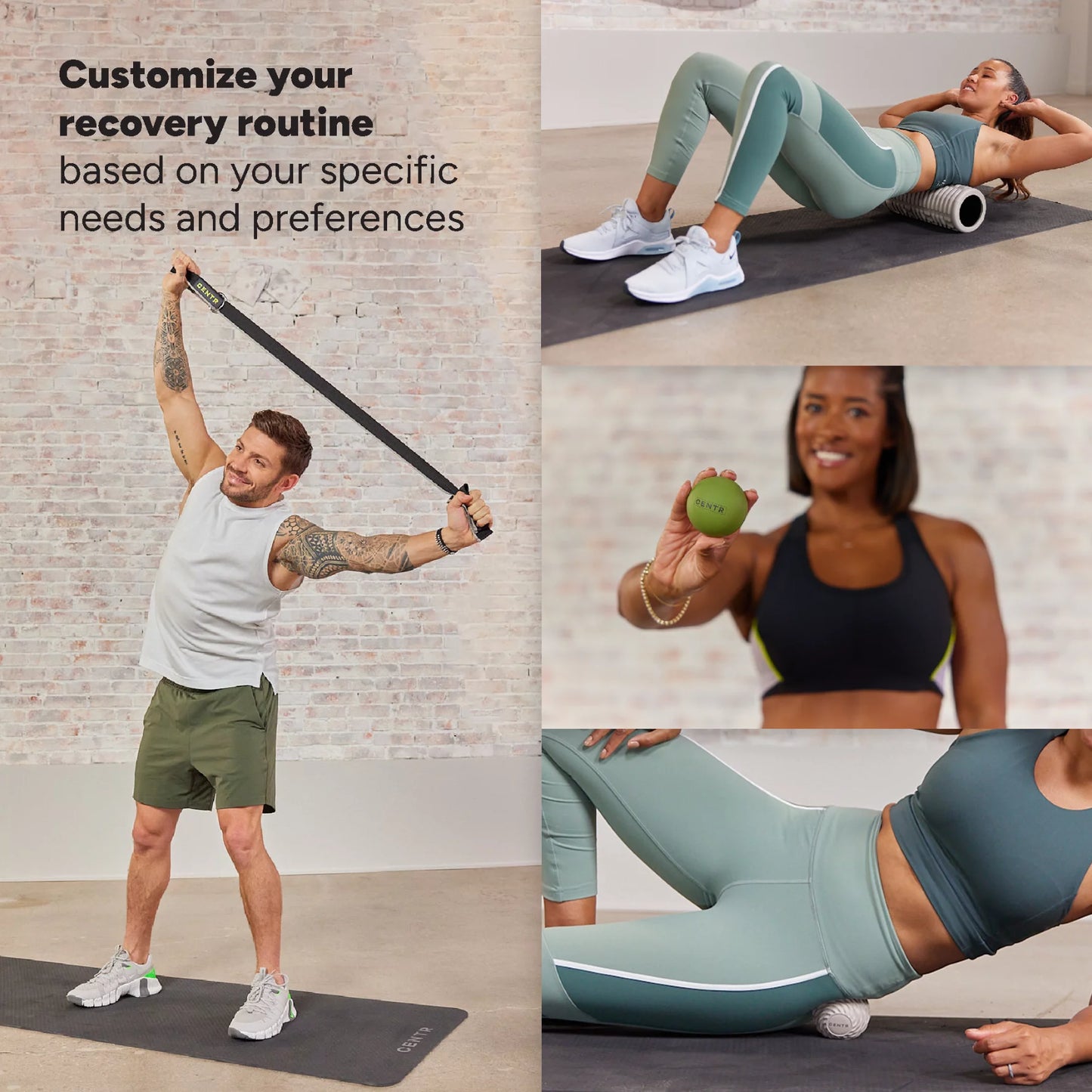 Recovery Kit, Targets Sore Muscles, 6-Piece Set with 3-Month Membership