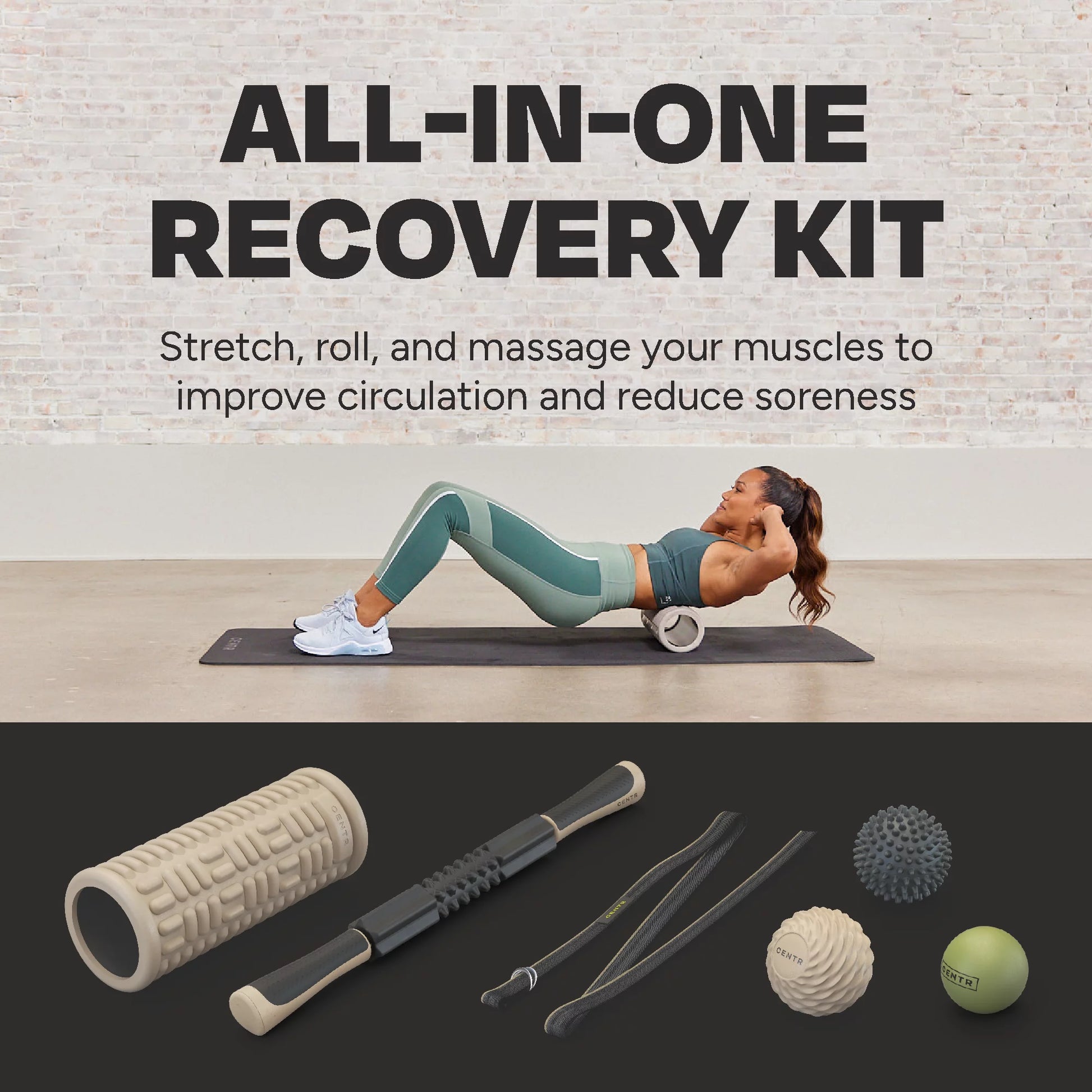  Recovery Kit, Targets Sore Muscles, 6-Piece Set with 3-Month  Membership